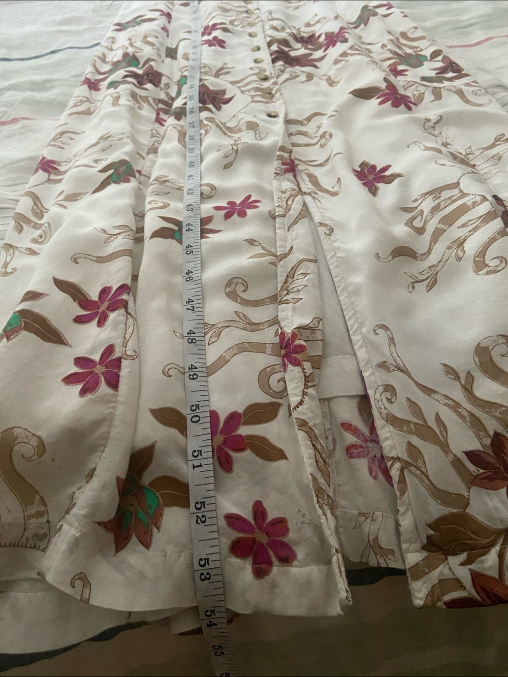 Free People Rosemary Printed Midi to Maxi Dress in Ivory, Revolve, Size Large - Picture 9 of 10